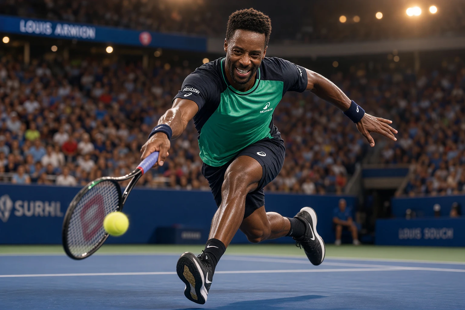 Gael Monfils 40th birthday US Open first-round win