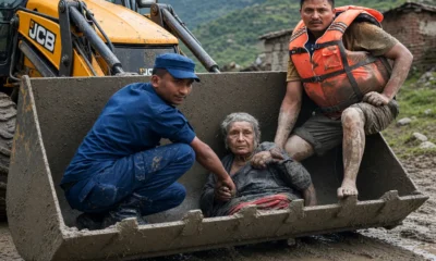 Guna Maya Bohara 97 JCB bucket Nuwakot flood rescue