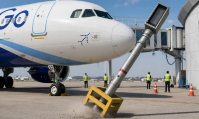 IndiGo A321neo hits VDGS pole Srinagar Bay 6