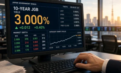 Japan 10-year bond yield hits 3 percent global selloff