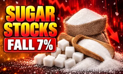sugar stocks fall 7% dealer 200 tonne cap