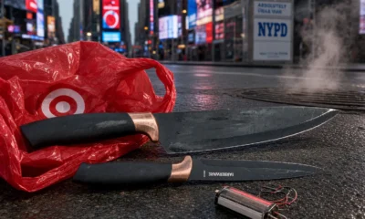 Times Square stabbing kitchen knives from a Target bag