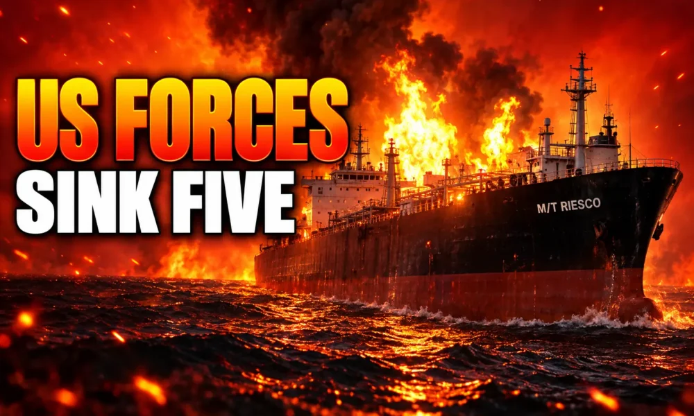 US forces sink five Iranian oil tankers