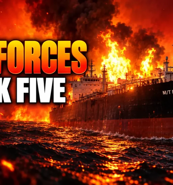 US forces sink five Iranian oil tankers