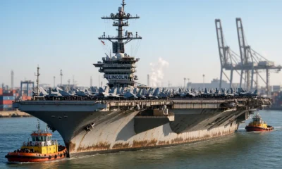 USS Abraham Lincoln arriving Laem Chabang after 286 days