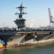 USS Abraham Lincoln arriving Laem Chabang after 286 days