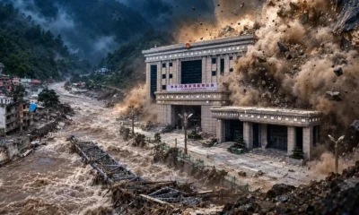 Gyirong Port flattened by ice rock flood
