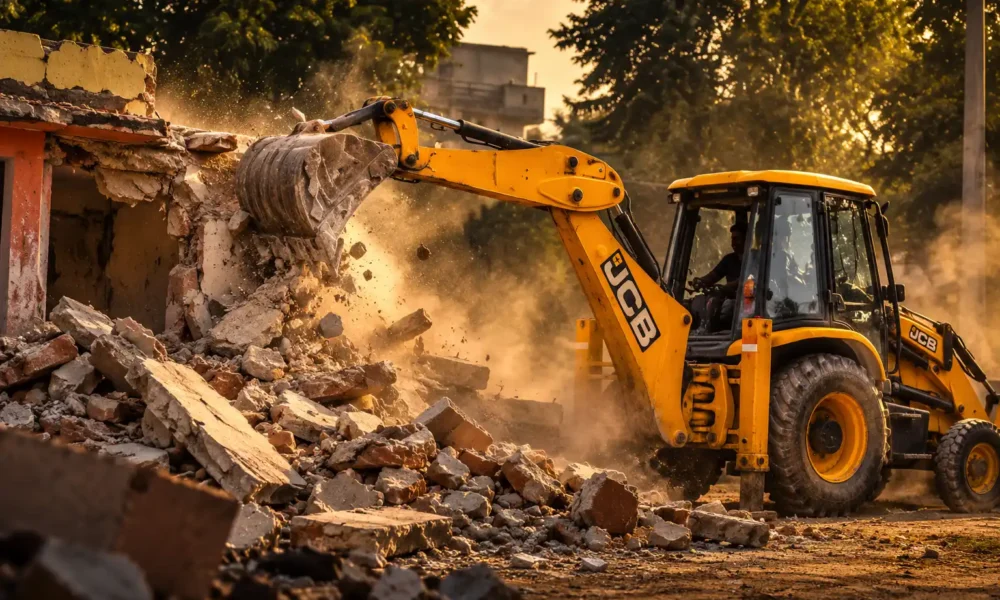 Rampura school bulldozer demolition before CJP clash