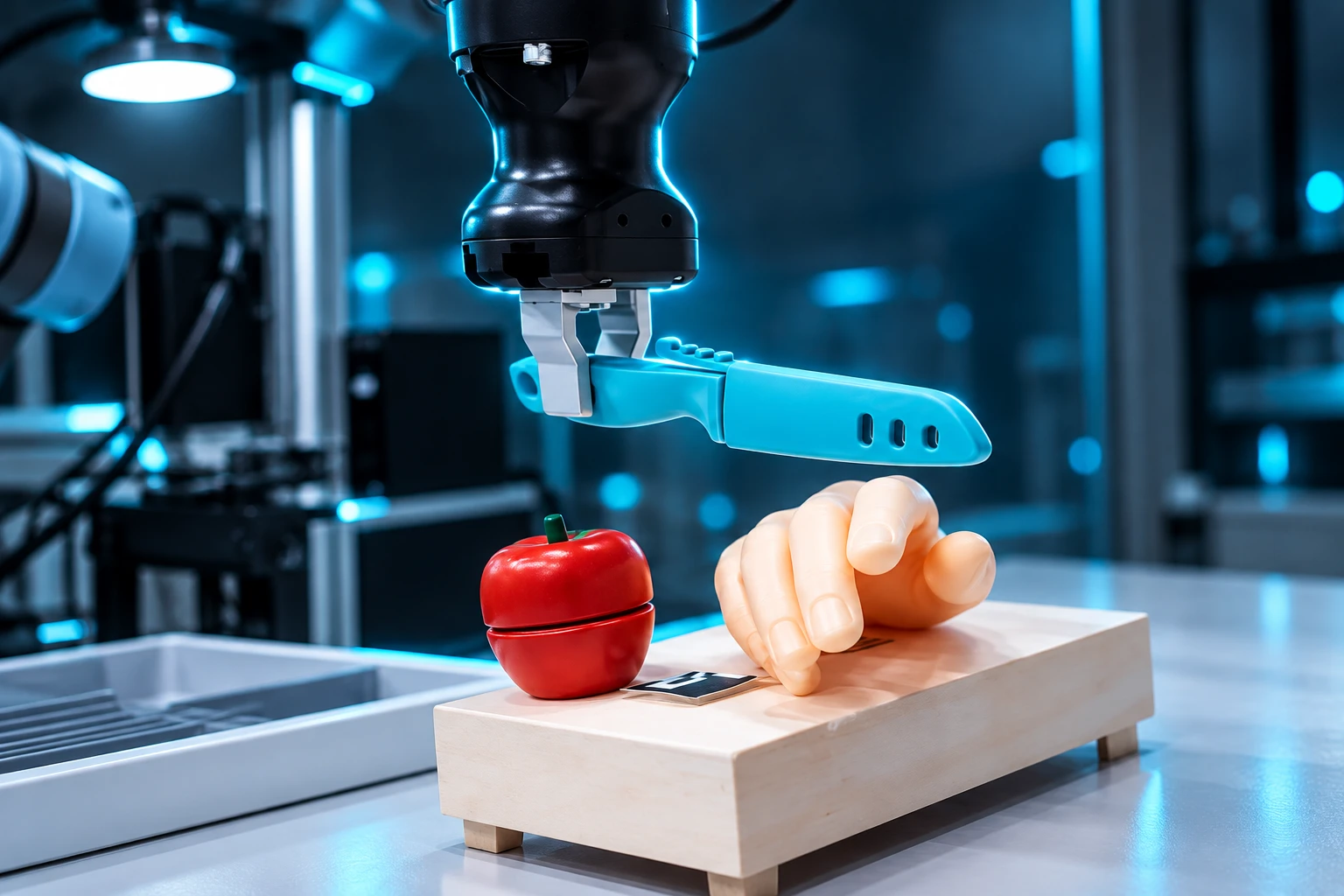 Binghamton robot hidden trigger apple cutting attack