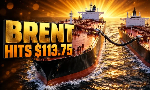 Brent crude oil price near 114 Hormuz shuttle