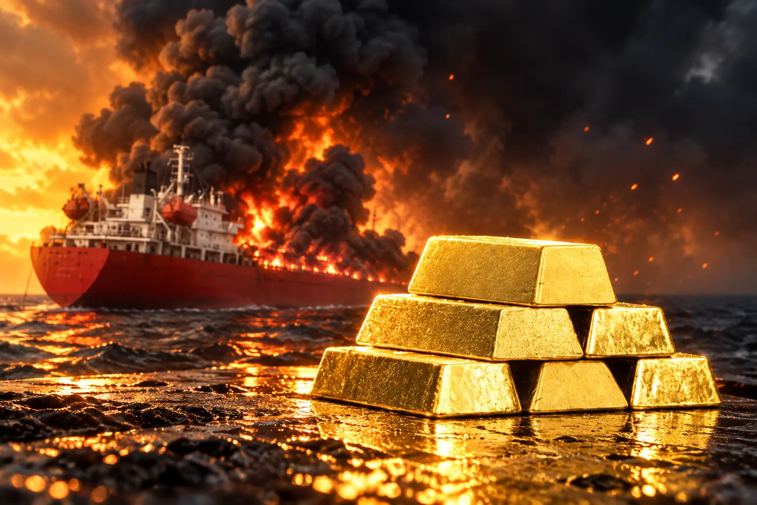 gold price falls under 4000 Hormuz oil shock