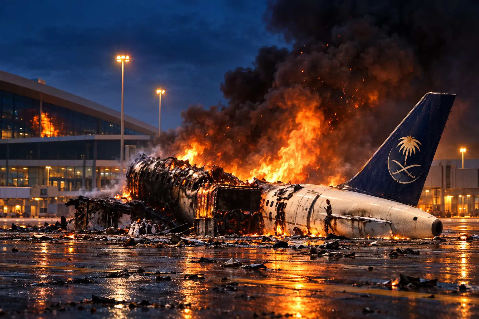 Houthi attack Riyadh King Khalid Airport three killed