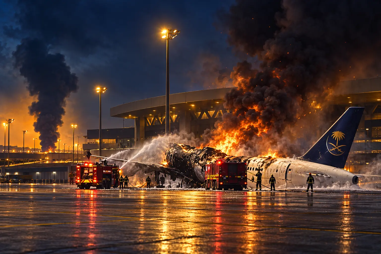 Houthi missiles intercept closes Riyadh airport flights