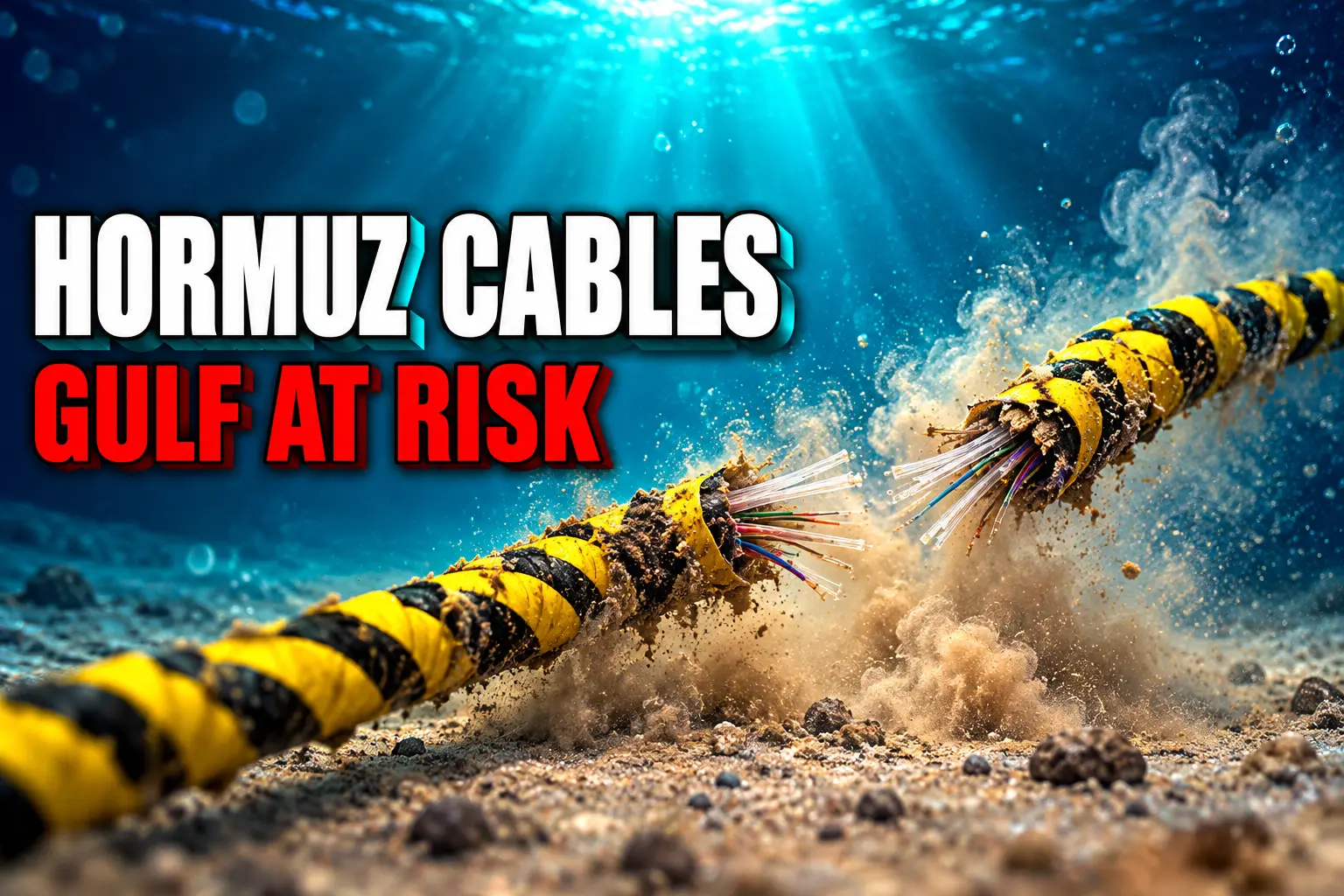Iran Hormuz undersea cables Gulf internet threat