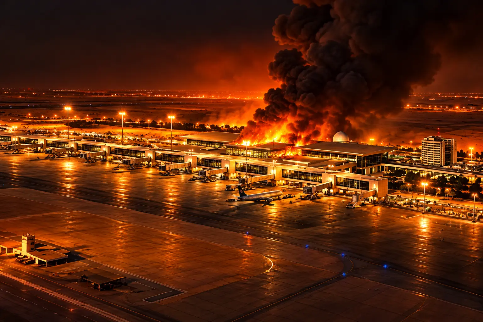 King Fahd Dammam airport attack one killed eight injured