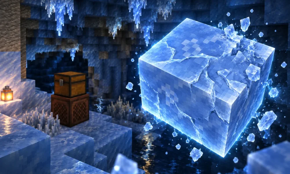 Minecraft 26.4 Snapshot 4 brittle ice crevasse