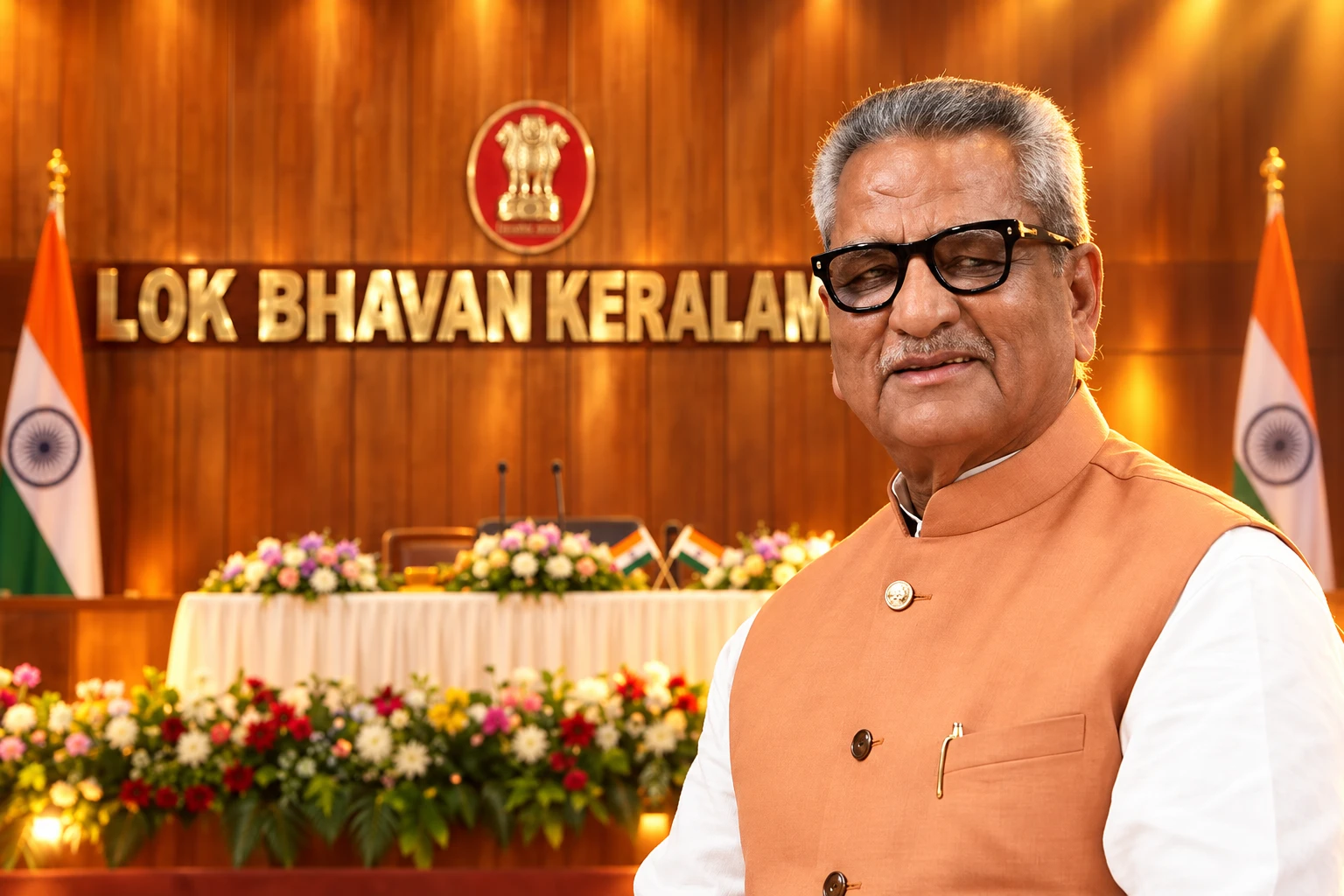 Om Prakash Mathur vegetarian Lok Bhavan kitchen Kerala order