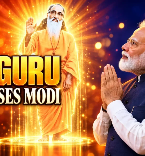 PM Modi hologram Swami Chinmayananda Chinmaya Amrit Mahotsav Delhi