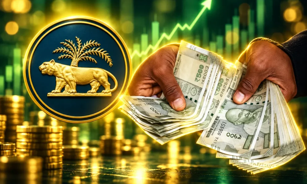Rupee rises 5 paise to 94.46