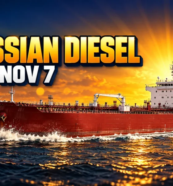 Russian diesel tanker Agioi Fanendes headed to United States