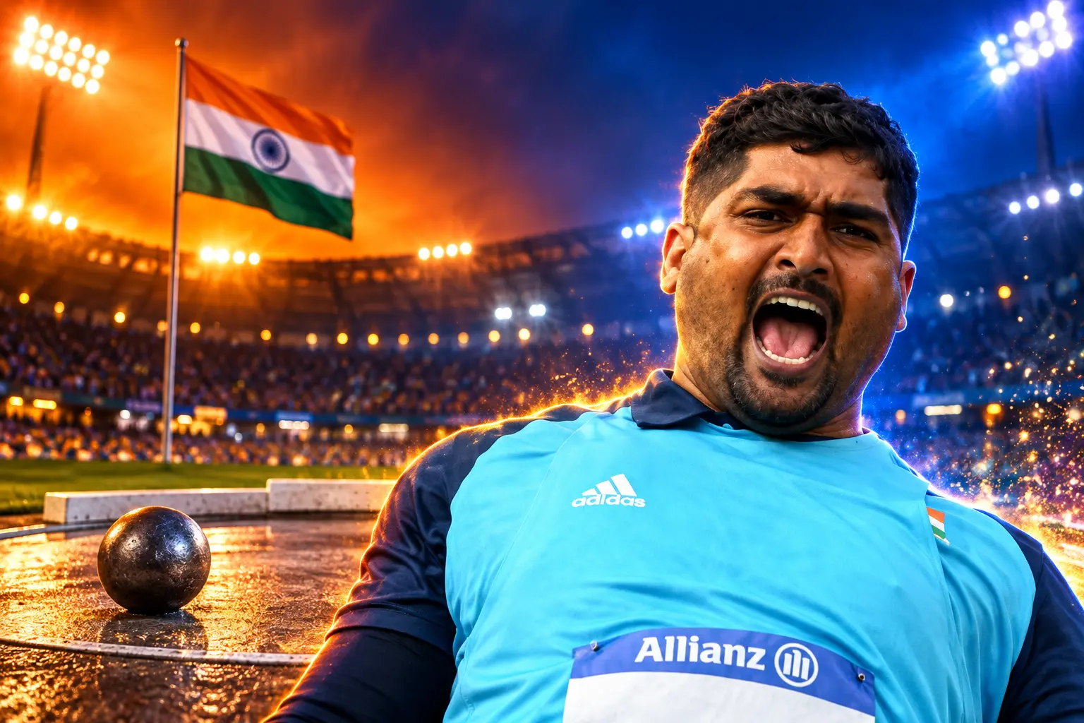 Sachin Khilari F46 shot put gold Asian Para Games