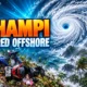 Typhoon Champi Taiwan loop injuries no landfall