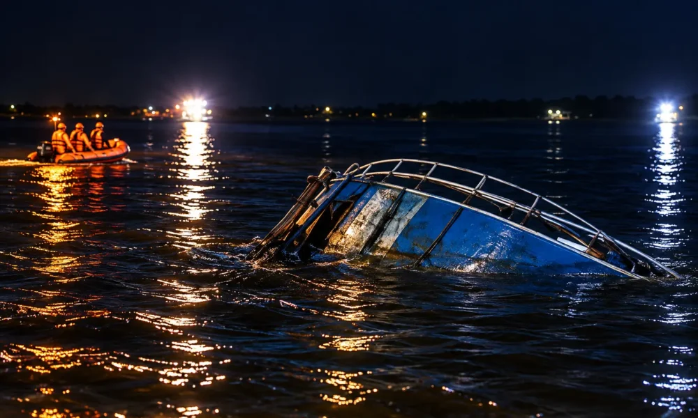 Vaishali Bihar boat capsize 13 children dead