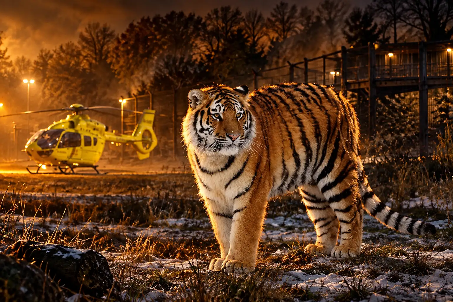 Yorkshire Wildlife Park tiger enclosure death Doncaster